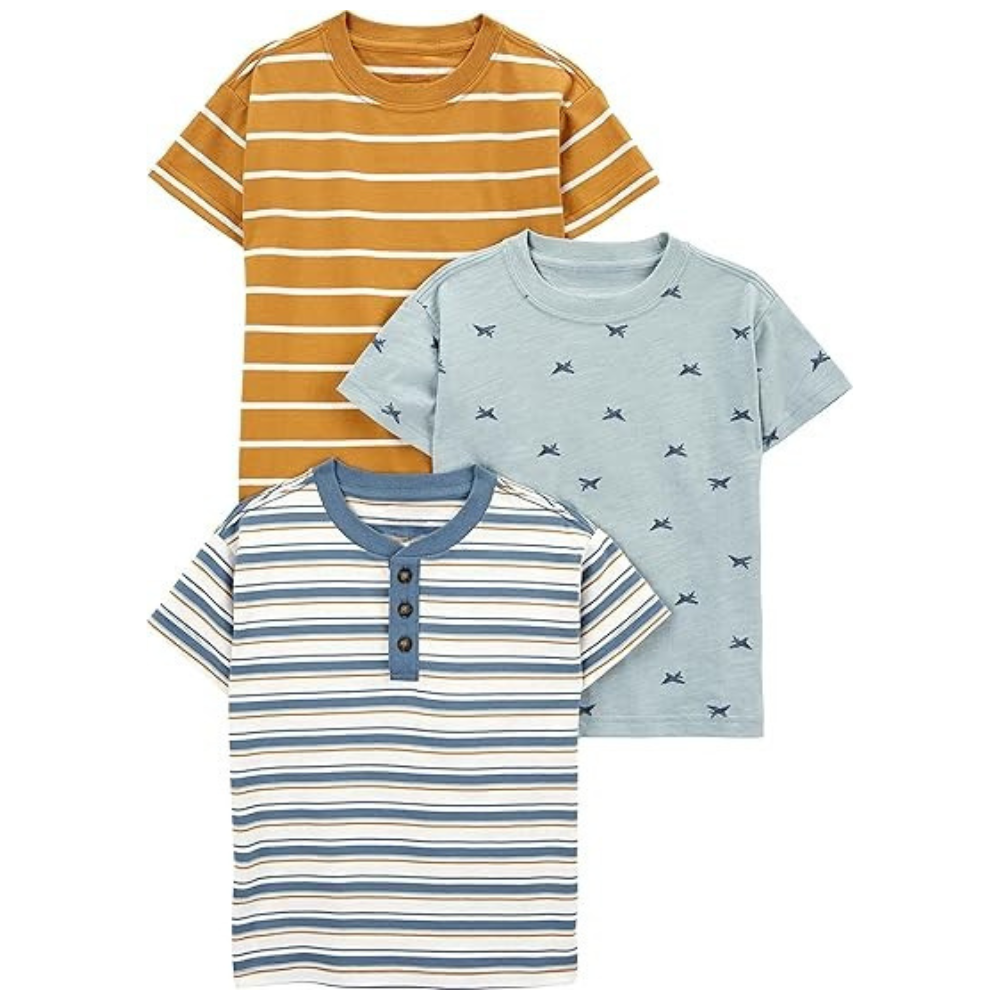 Baby Boy Pack of 3 Short Sleeve Tee Shirts