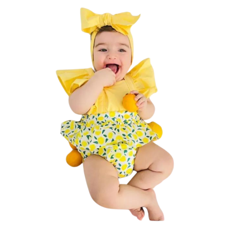 Fruit Printed Pattern Dress For Baby-Cozy Stroller