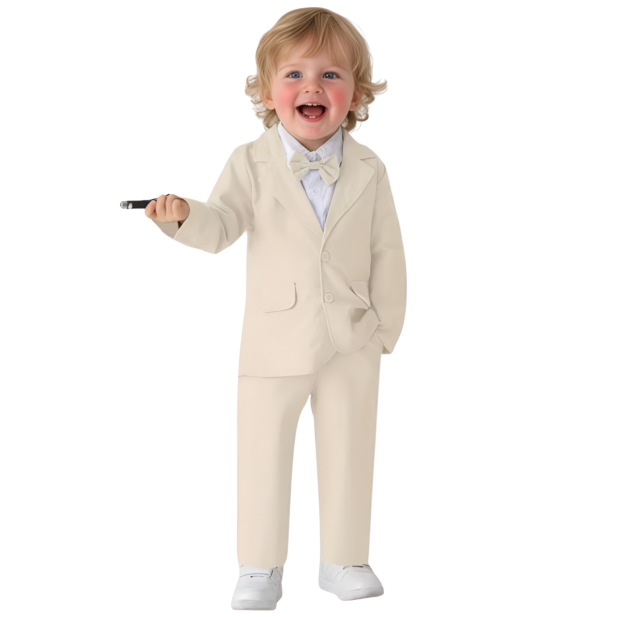 Two Piece Gentleman Suit With Bow Tie And Trousers