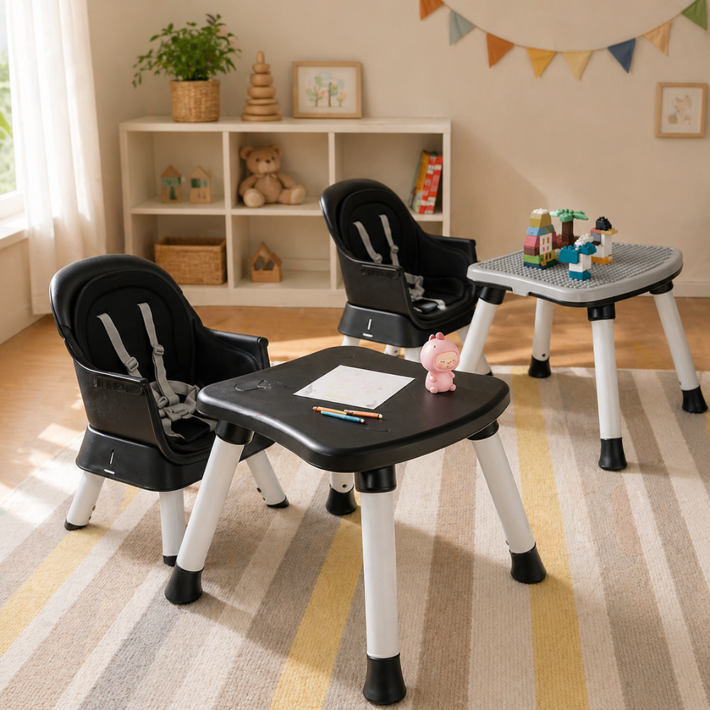 8 In 1 High Chair Double Layer Cushions Multifunctional Toddler