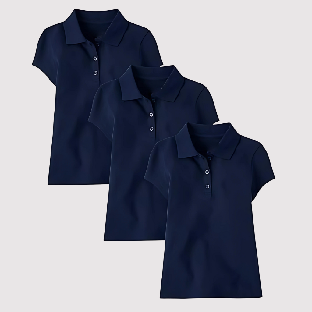 Pack Of 3 Short Sleeve Pique Shirt