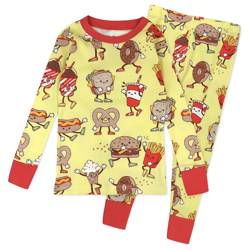 2 Piece Organic Cotton Pajamas for Baby Toddler And Kids Boys