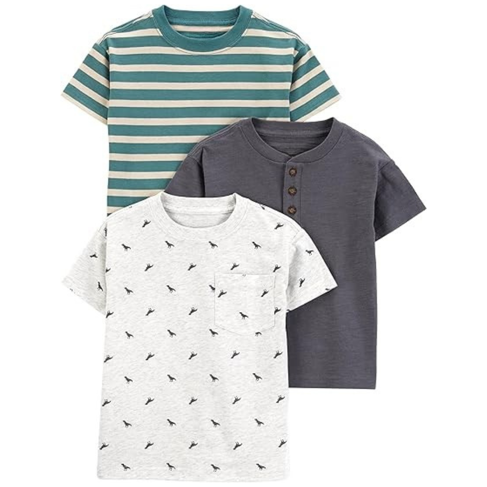 Baby Boy Pack of 3 Short Sleeve Tee Shirts