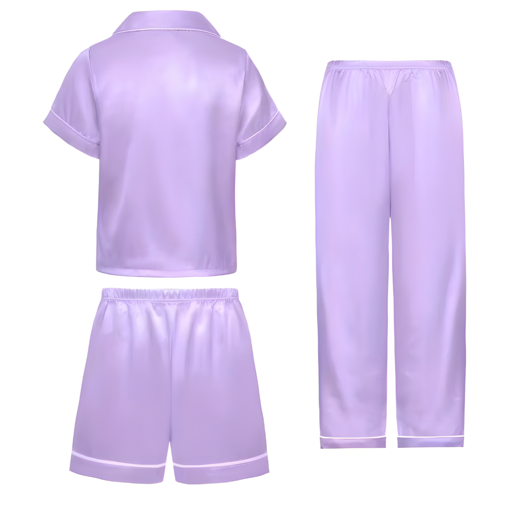 Three Piece Casual Pajama Set For Girls