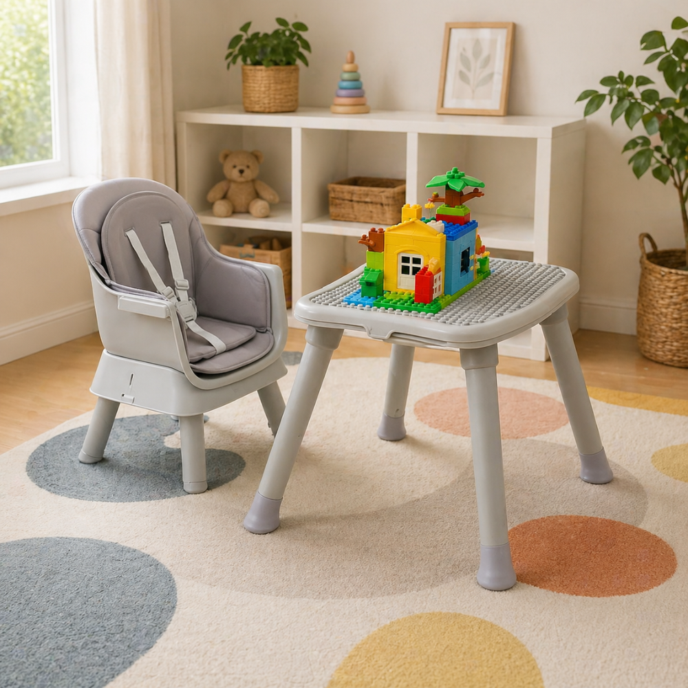 8 In 1 High Chair Double Layer Cushions Multifunctional Toddler