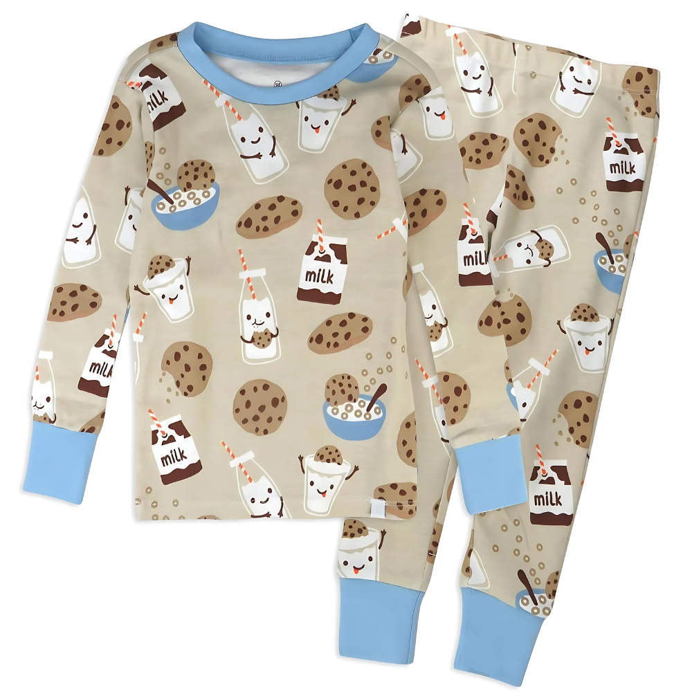 2 Piece Organic Cotton Pajamas for Baby Toddler And Kids Boys