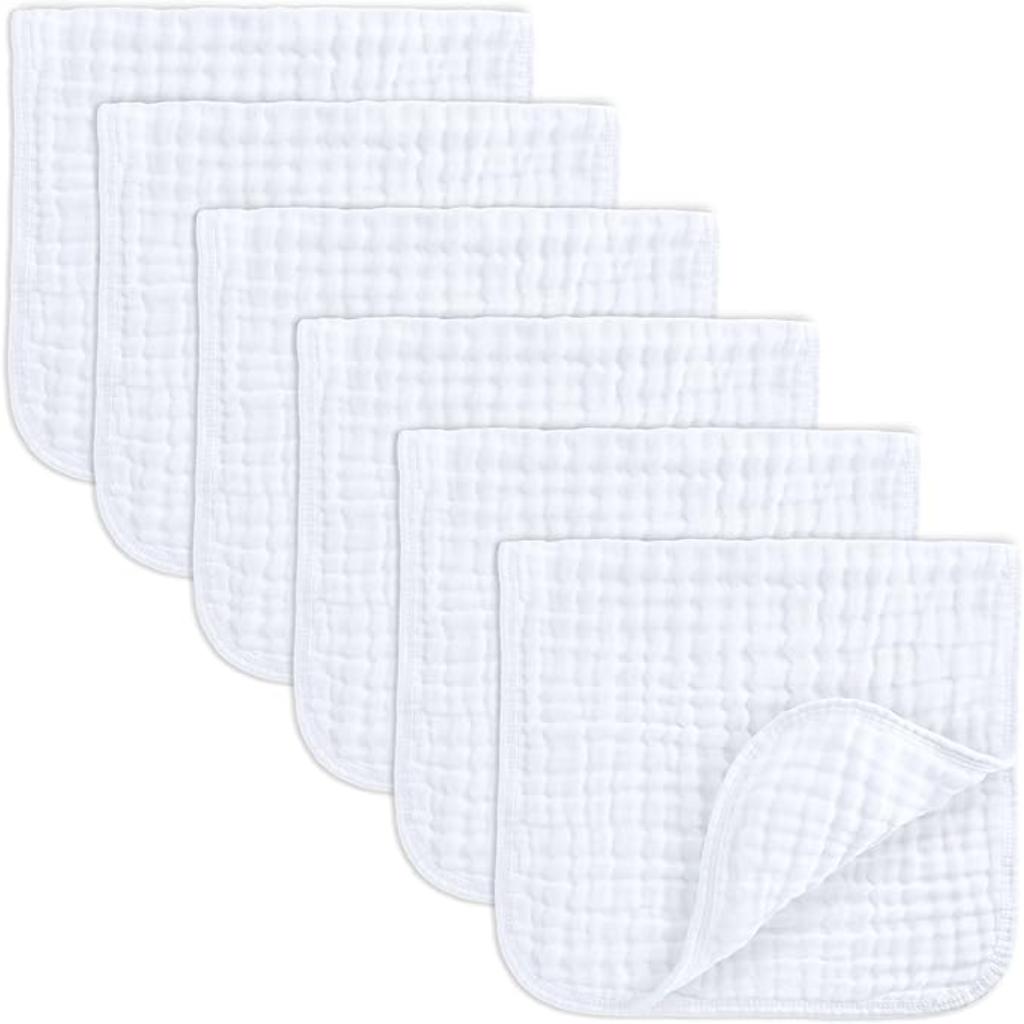 Baby Washcloths Square Towels With Soft Cotton Muslin Set-Cozy Stroller