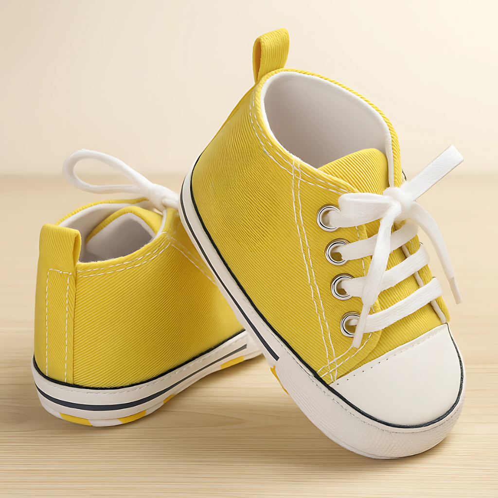 Unisex Baby Girls Boys Canvas High Top Shoes