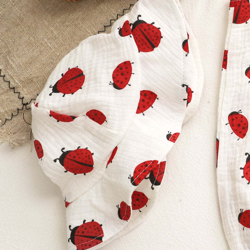 Baby Ladybug Romper With Hat-Cozy Stroller