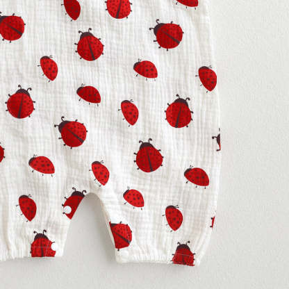 Baby Ladybug Romper With Hat-Cozy Stroller