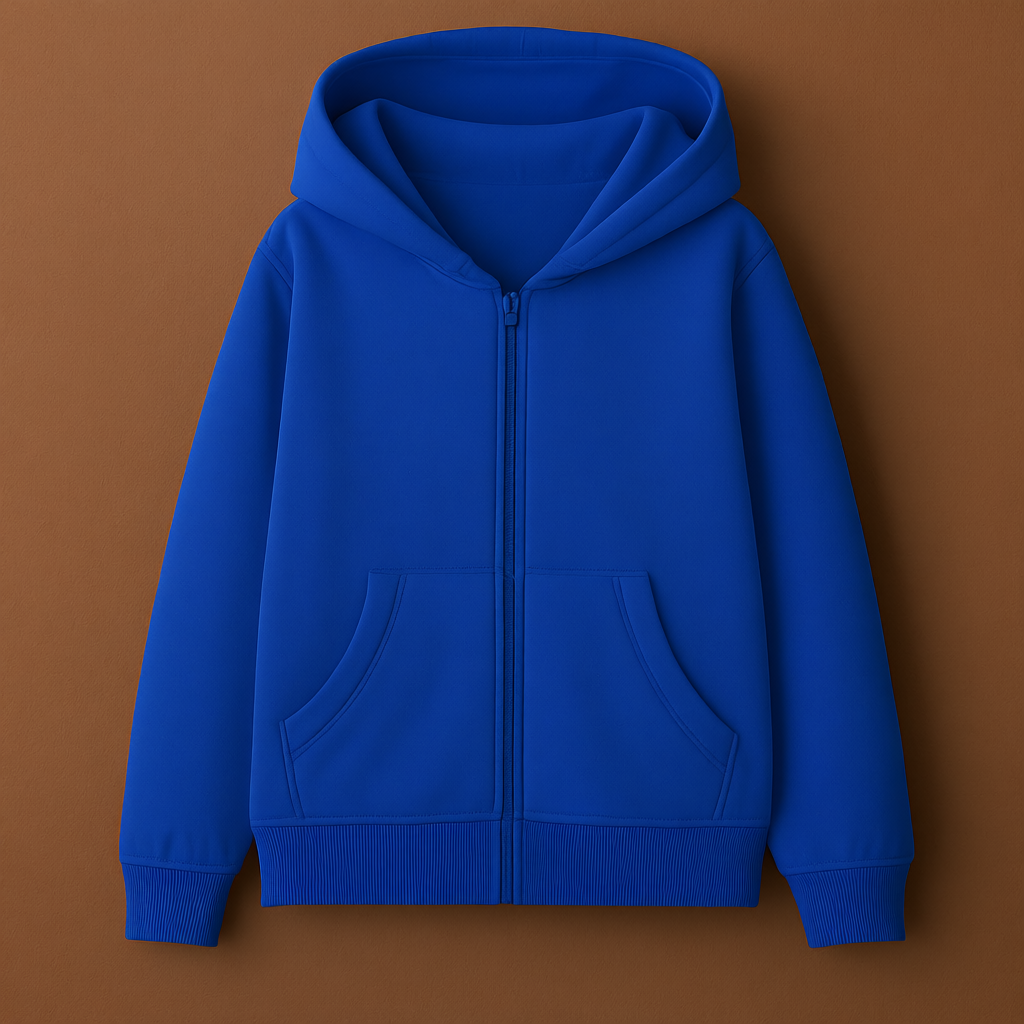 Kids Brushed Fleece Zip Up Hoodie For Boys And Girls