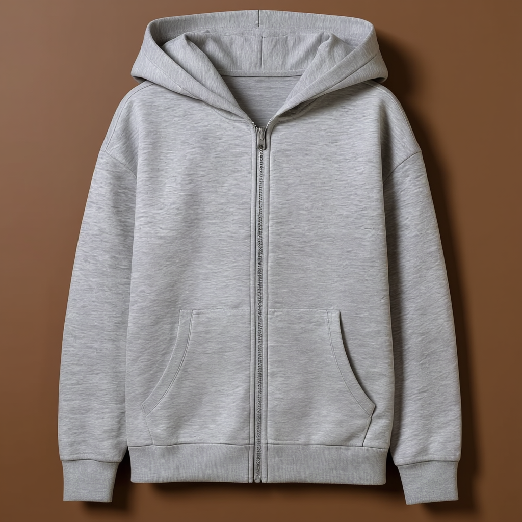 Kids Brushed Fleece Zip Up Hoodie For Boys And Girls