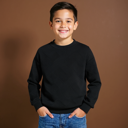 Boys Geometric Pattern Sweatshirts With Long Sleeves 