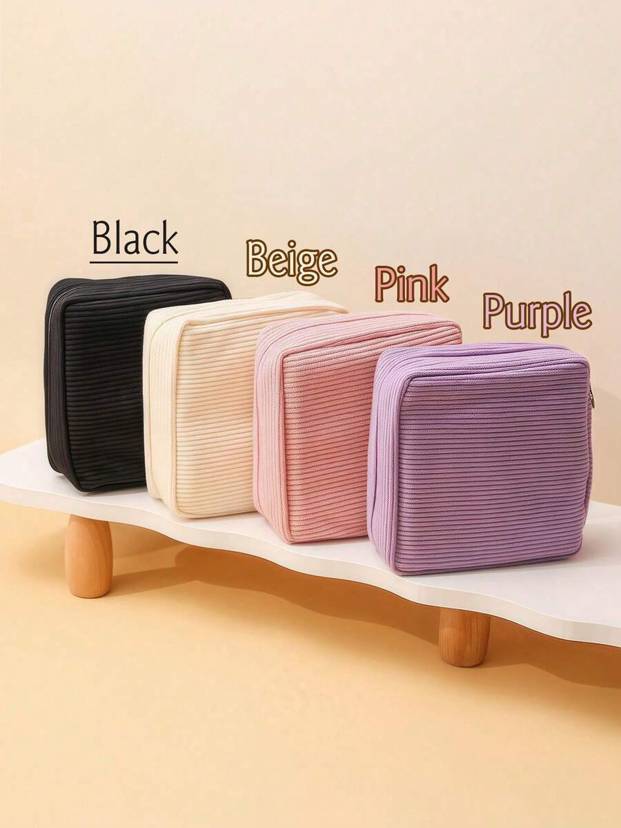 1pc Cartoon Sanitary Pad Storage Bag, Zipper Sanitary Pad Organizer, Tampon Storage Pouch, Mini Cosmetic Bag, Convenient Period Supplies Organizer, Baby Diaper Bag, Multi-Functional Storage Bag, Essential For Dormitory Menstrual Period - Multicolor - View 8