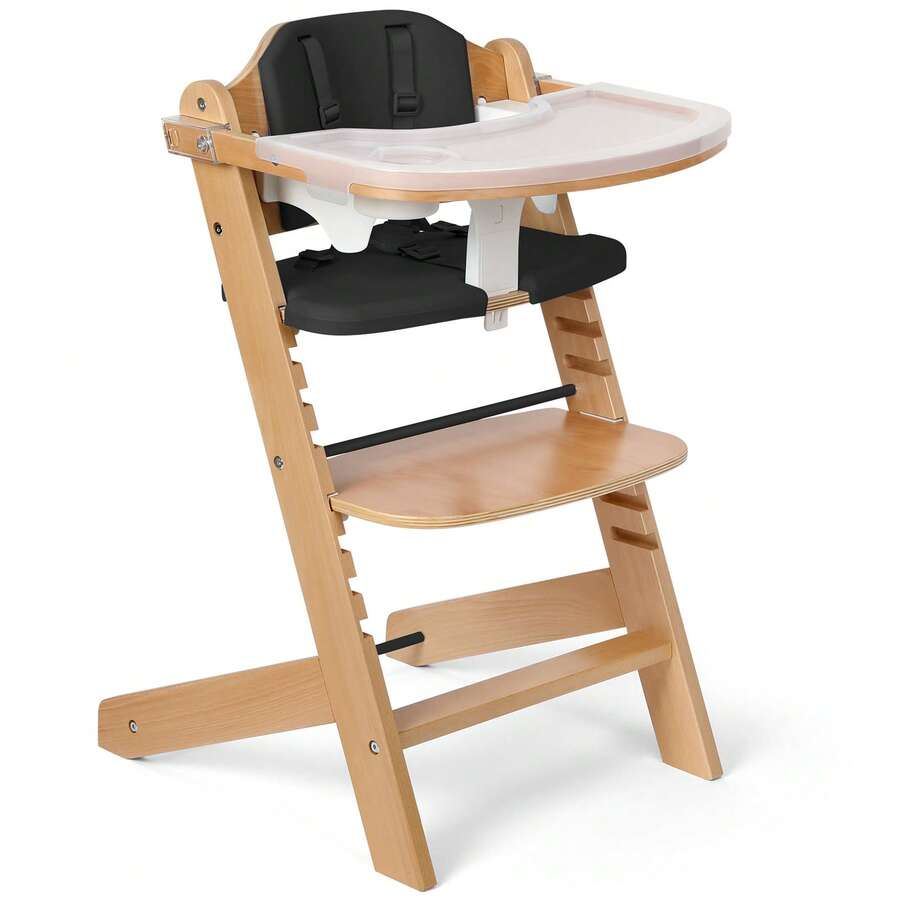 3 In 1 Convertible Wooden High Chair Adjustable For Toddlers