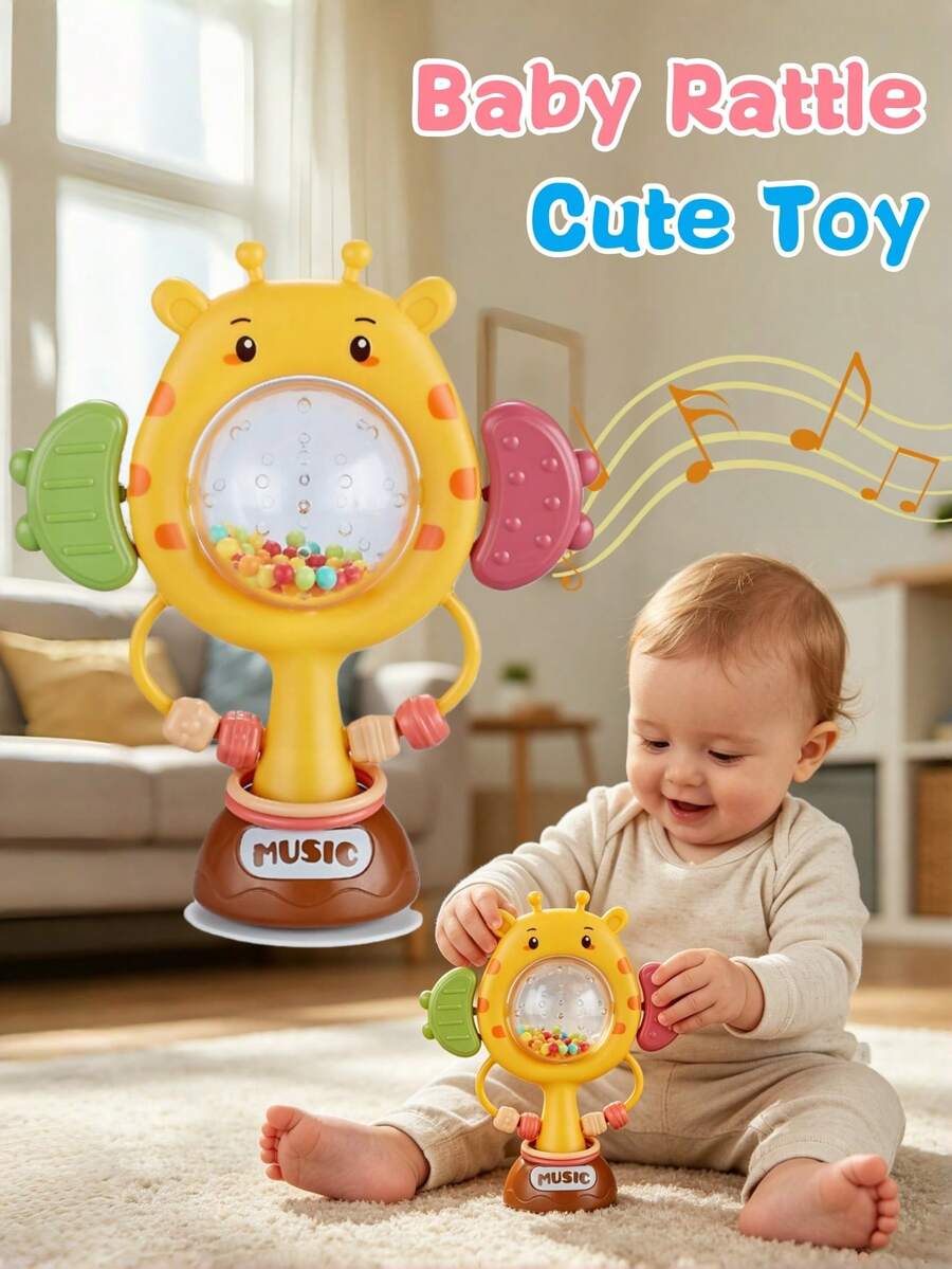 3pcs Suction Cup Rotating Toys, Baby And Toddler Sensory Fidget Toys, Suitable For Bath And High Chair Baby Sensory Toys, Great Gift For Toddlers - Table Bell - View 8