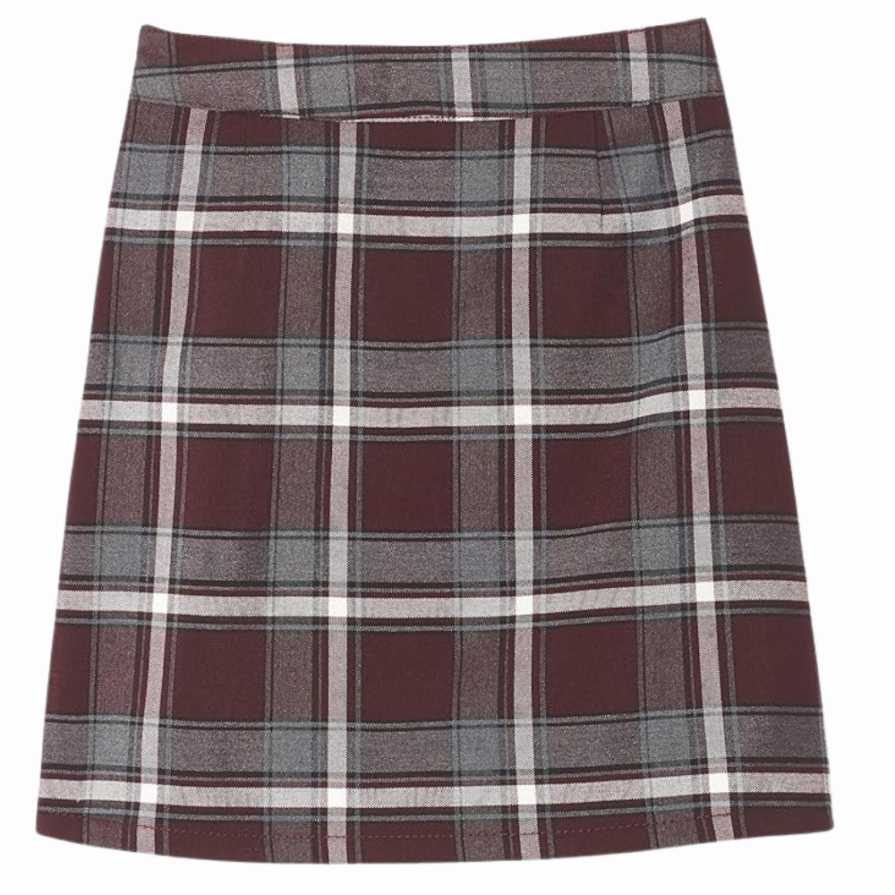 Girls Adjustable Waist Pleated Scooter Skirt with Built-in Shorts