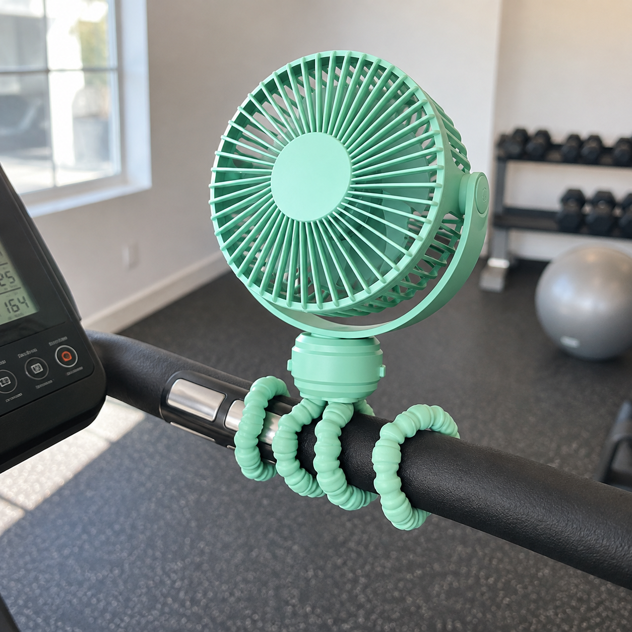 Portable Clip On Stroller Fan With Flexible Tripod For Travel