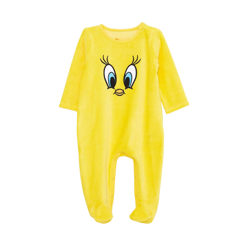 Tweety Bird Printed Baby Romper-Cozy Stroller