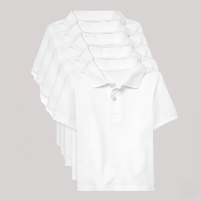 Pack of 5 Baby and Toddler Boys Short Sleeve Polo Shirt