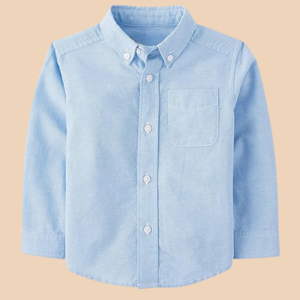 Boys Long Sleeve Oxford Button Down Shirt