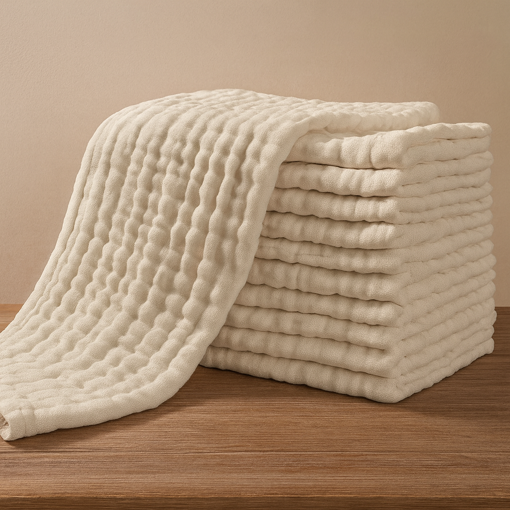 Muslin Burp Cloths for Baby 10 Pack