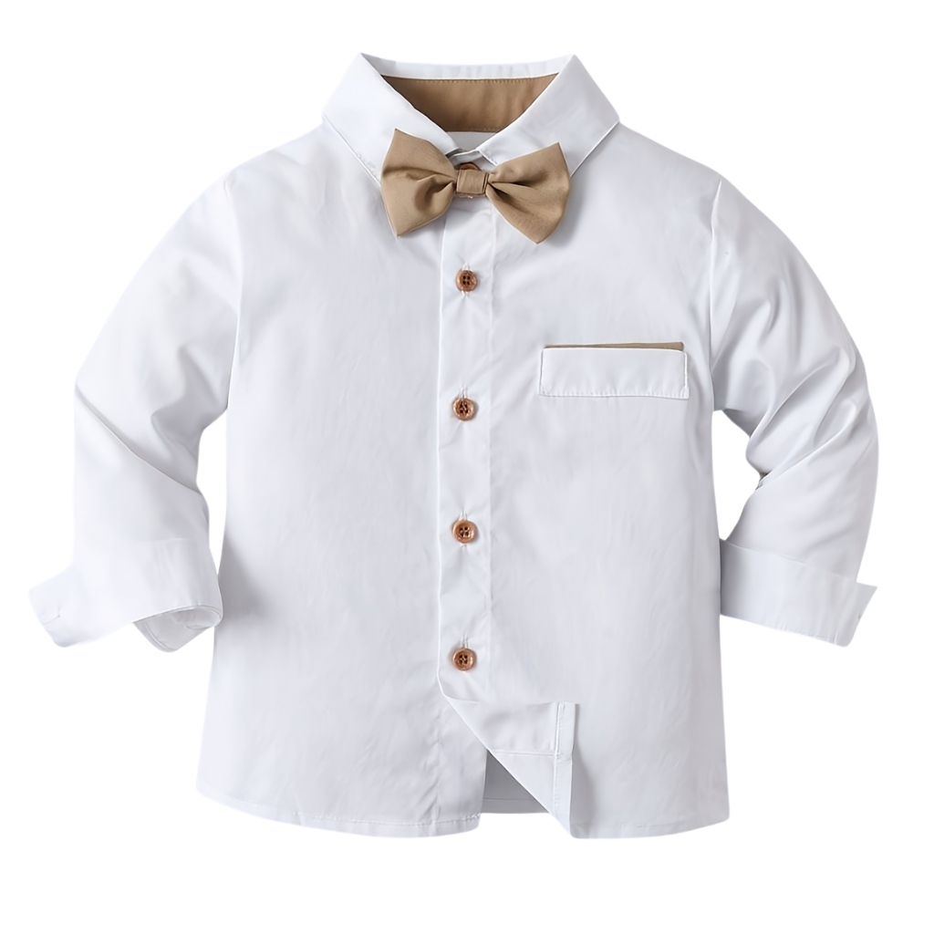 Long Sleeve Shirt Suspender Pant Set