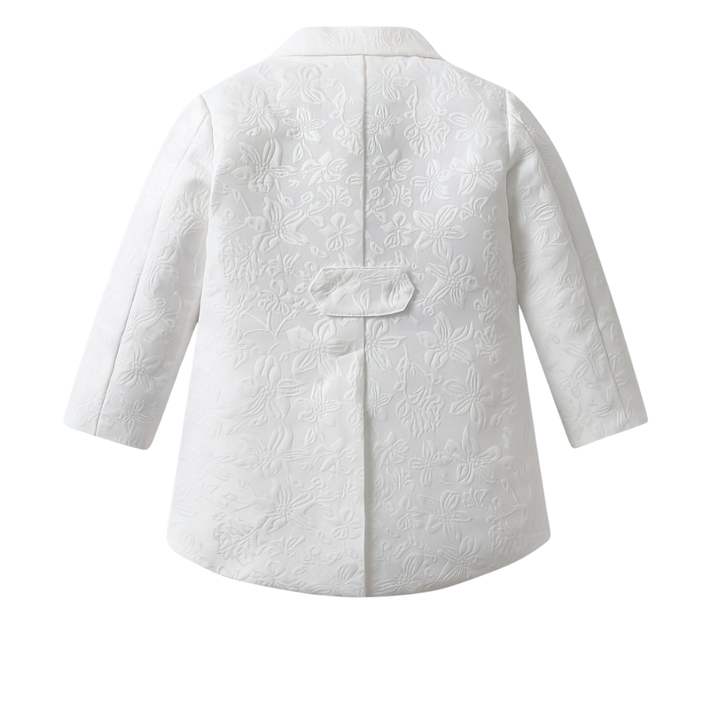 Plaid Tailcoat Outfit Set With Bow