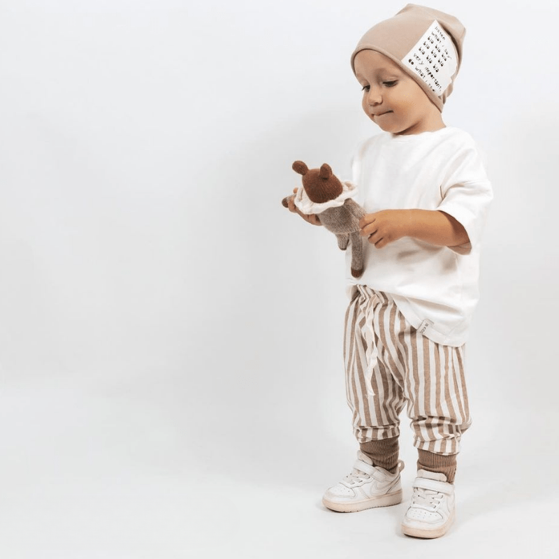 Baby Striped Drawstring Casual Pants-Cozy Stroller