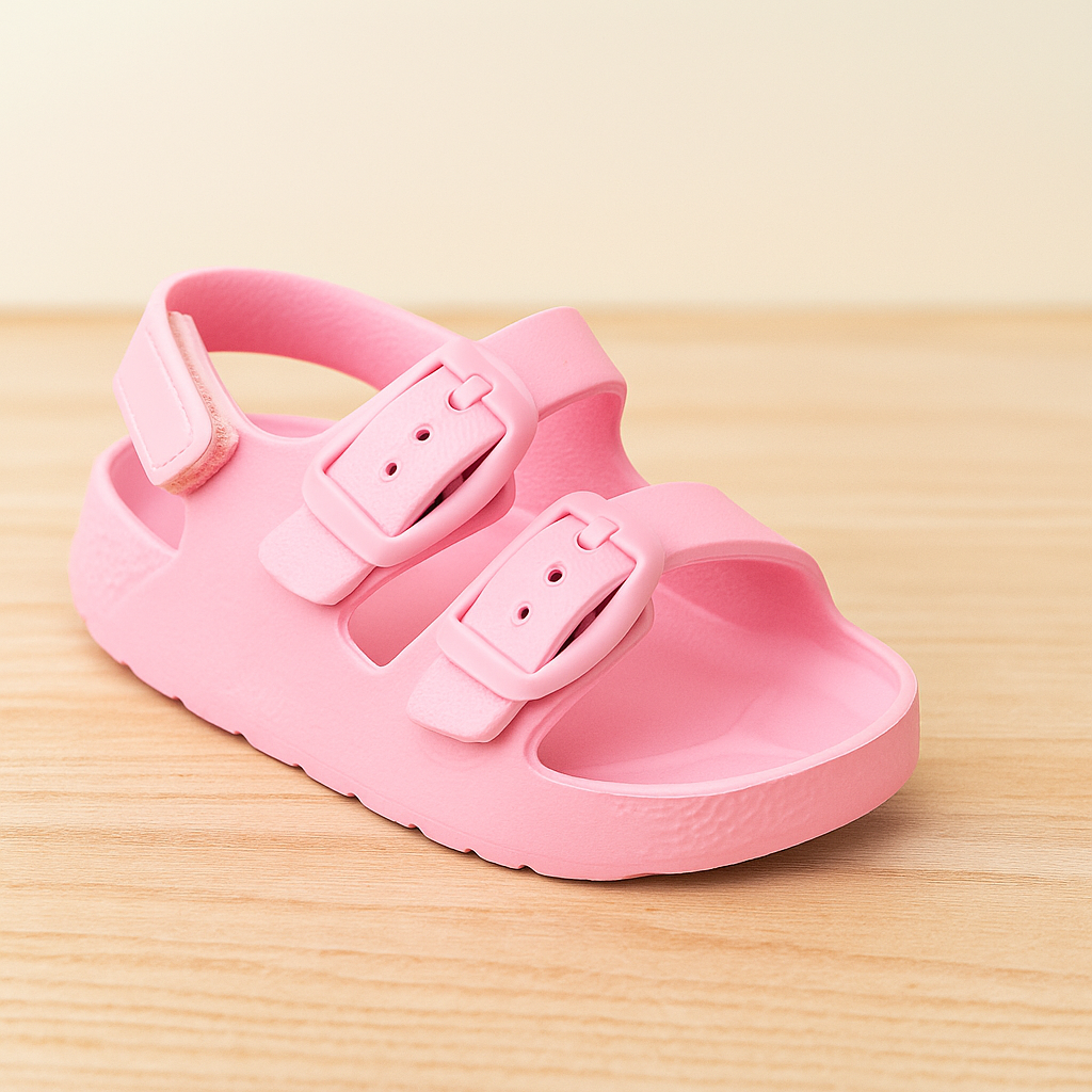 Double Buckle Children Adjustable Back Strap Water Sandal For Toddler 