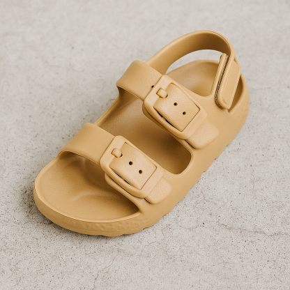 Double Buckle Children Adjustable Back Strap Water Sandal For Toddler Boys Girls