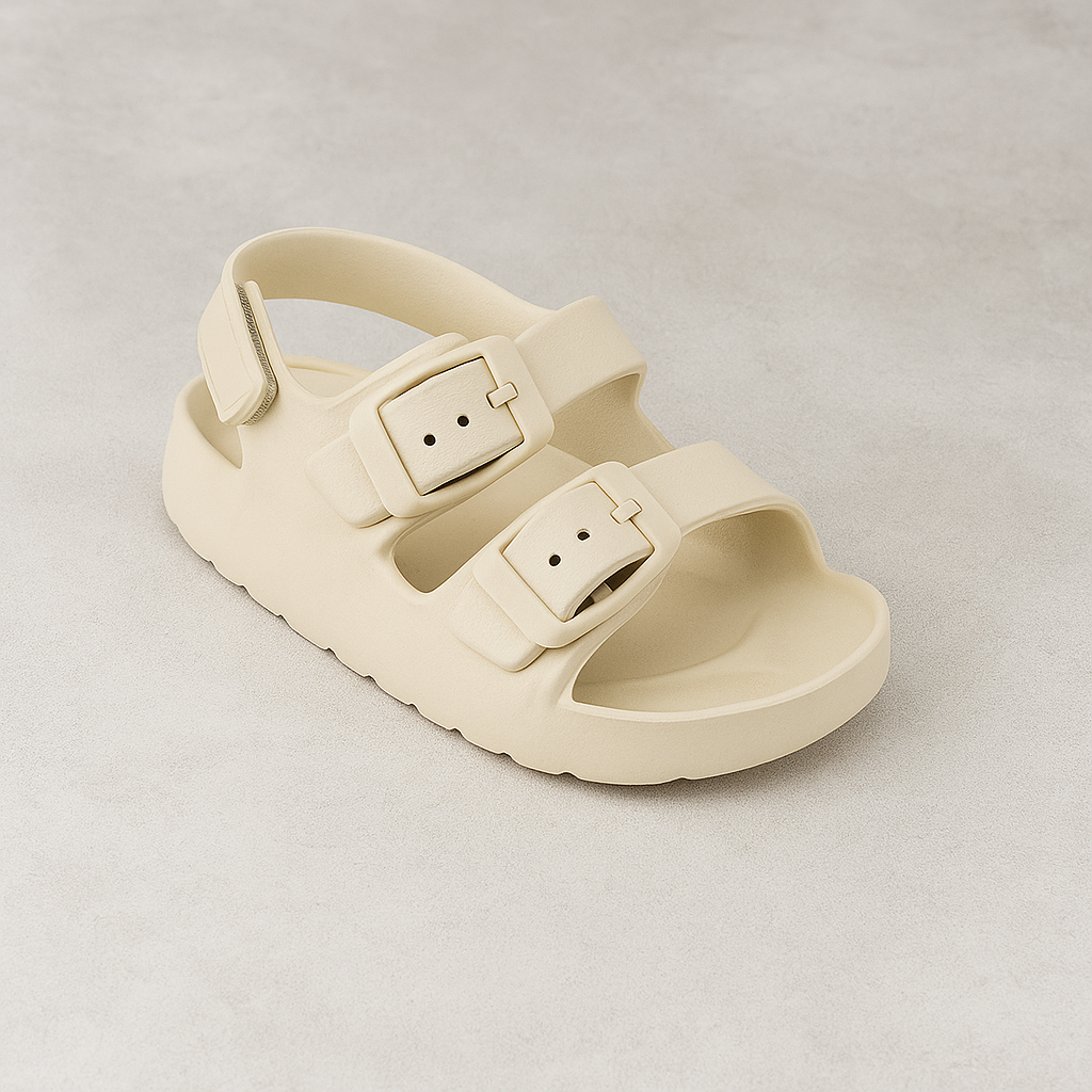 Double Buckle Children Adjustable Back Strap Water Sandal For Toddler Boys Girls