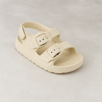 Double Buckle Children Adjustable Back Strap Water Sandal For Toddler Boys Girls