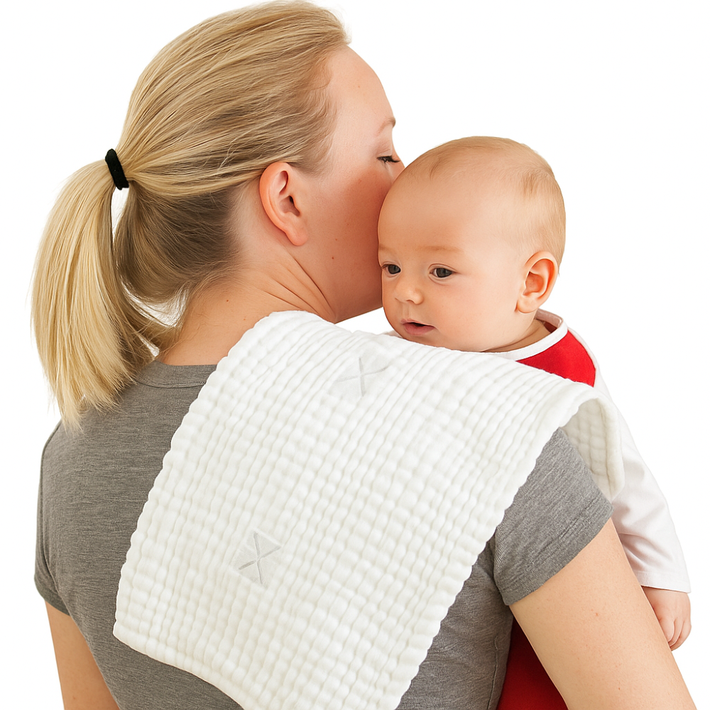 24 Pack Cotton Muslin Burp Cloths for Baby Large Extra Soft And Absorbent White