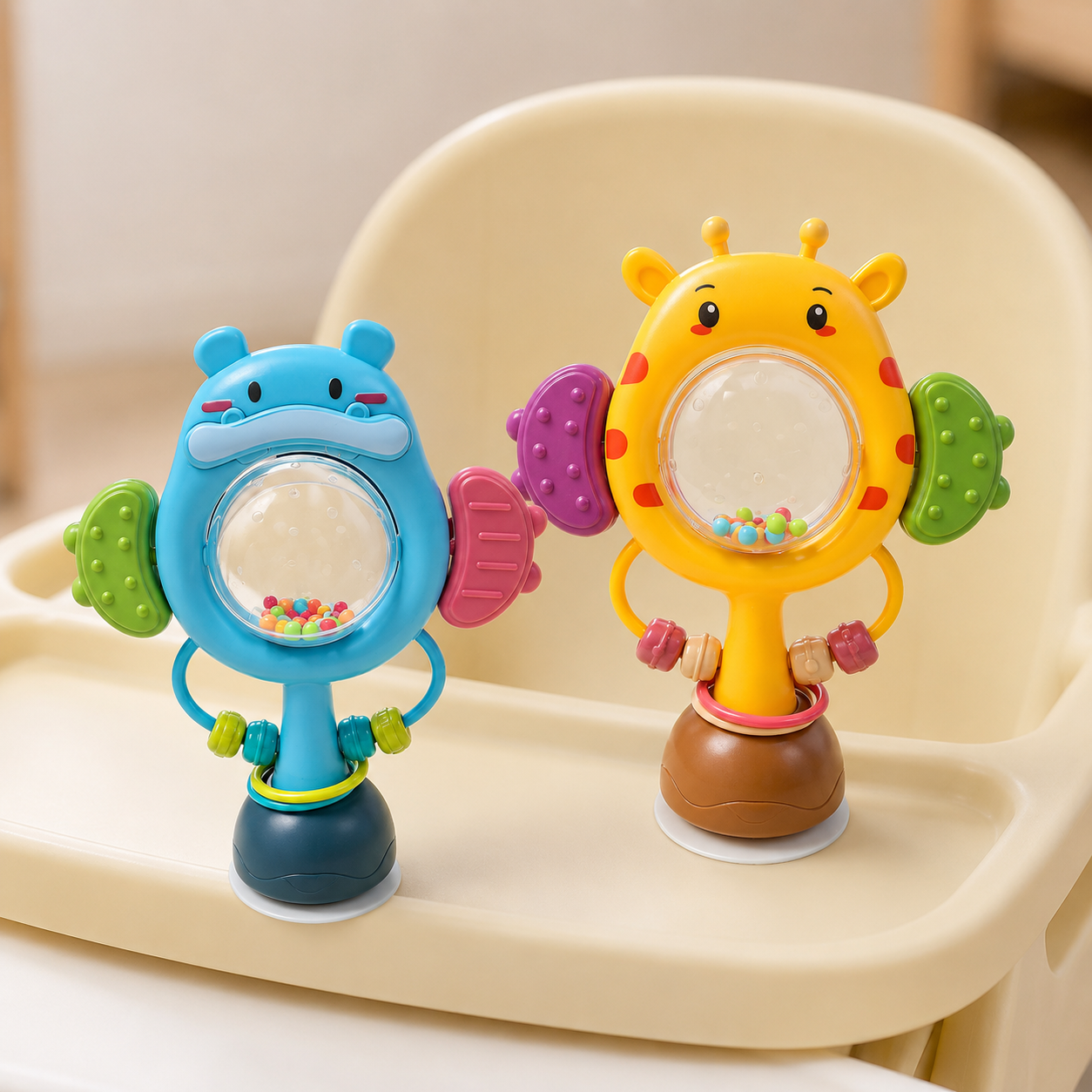 Baby Suction Cup Spinner Toy With Rotating Sensory Play