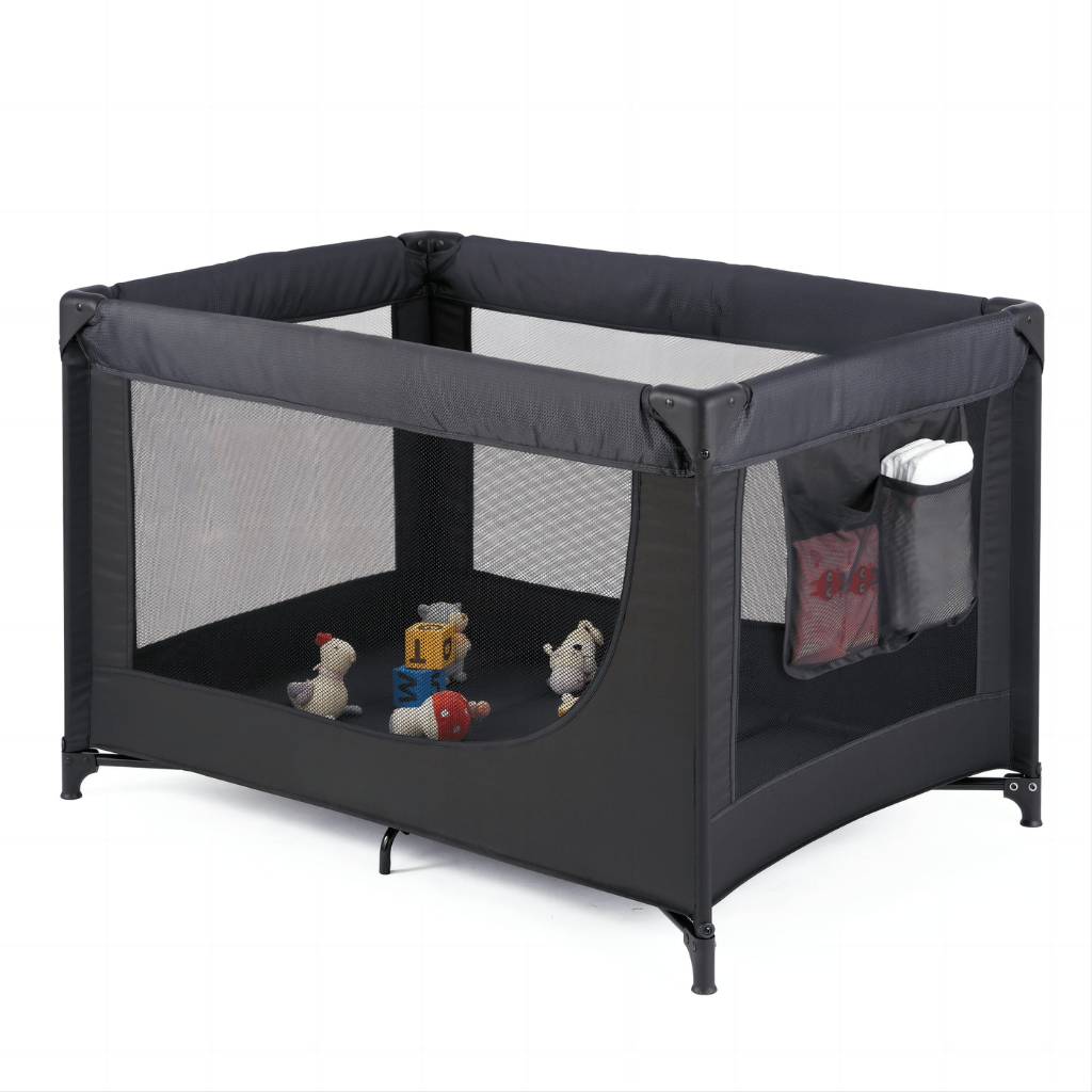 Portable Playpen Crib With Mattress Foldable Travel Playard For Babies
