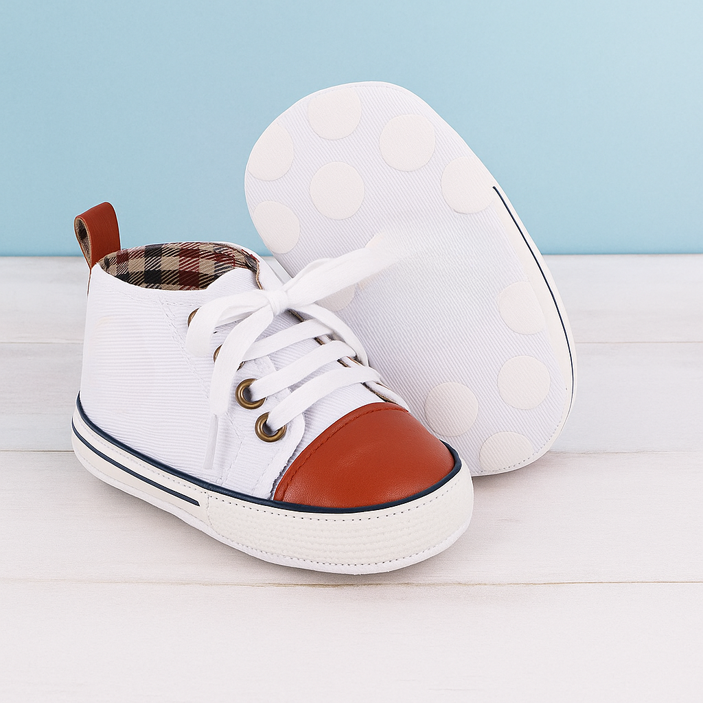 Unisex Baby Girls Boys Canvas High Top Shoes