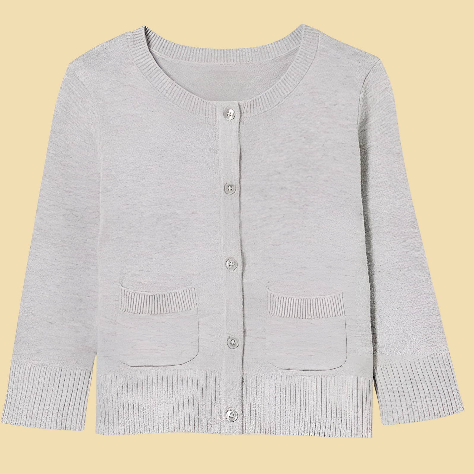 Girls and Toddlers Uniform Slim Fit Crewneck Cardigan Sweater