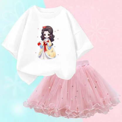2 Piece Printed Top And Mesh Skirt-Cozy Stroller