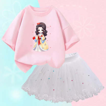 2 Piece Printed Top And Mesh Skirt-Cozy Stroller