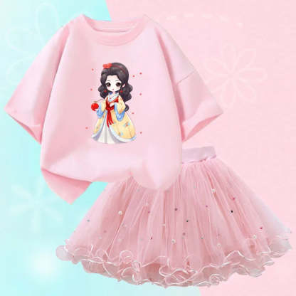 2 Piece Printed Top And Mesh Skirt-Cozy Stroller