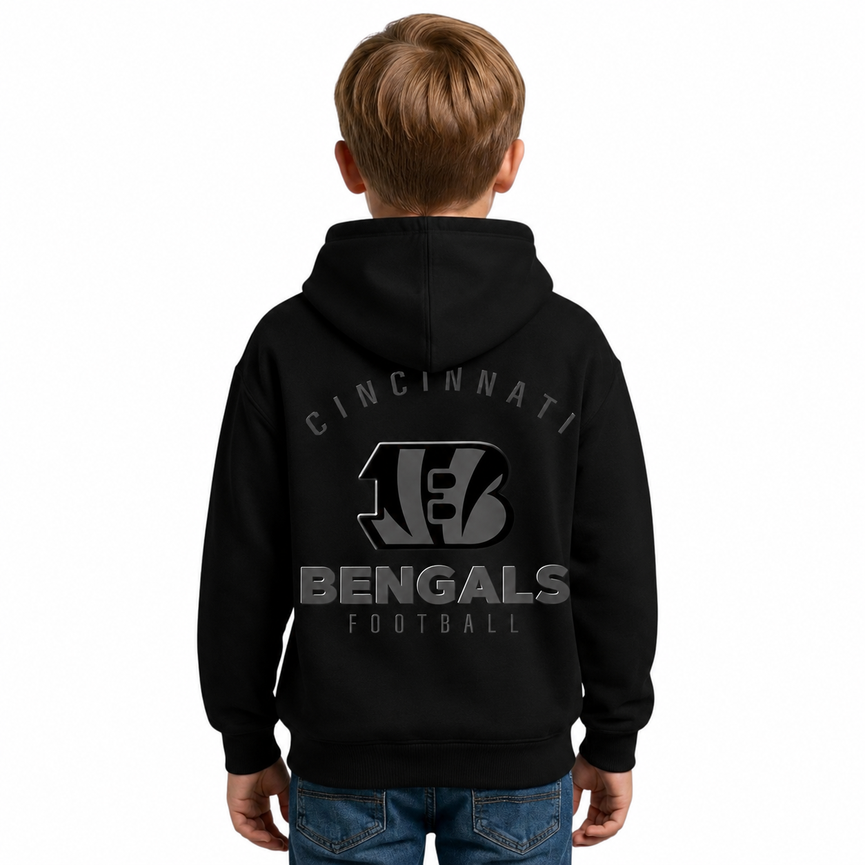 Cincinnati Bengals Football Fan Printed Pullover Hoodie For Kids