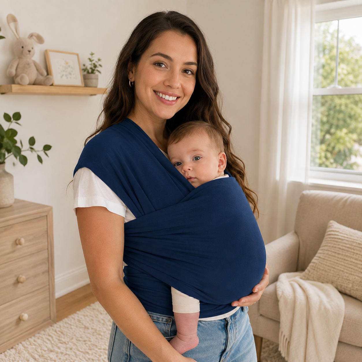 All In One Baby Wrap Carrier Sling For Infants And Toddlers Travel