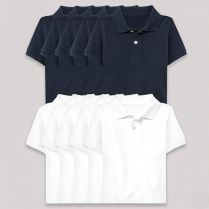Pack Of 10 Baby And Toddler Boys Short Sleeve Polo Shirt