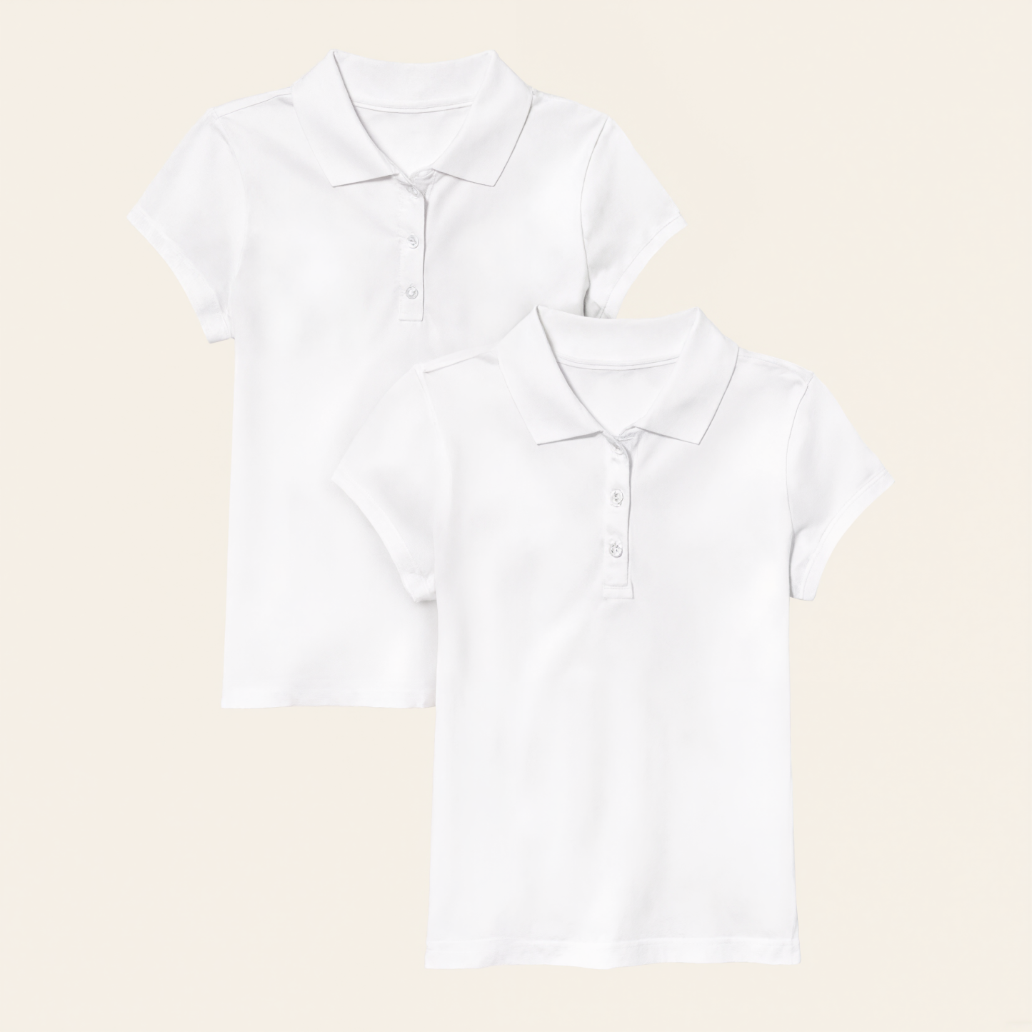 Pack Of 2 Uniform Pique Polo For Girls