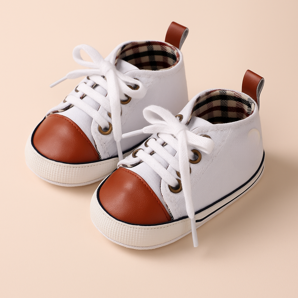 Unisex Baby Girls Boys Canvas High Top Shoes