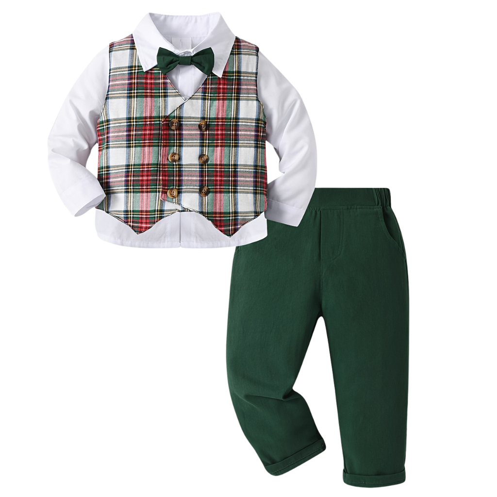 Shirt Vest Pants Formal Outfit Set