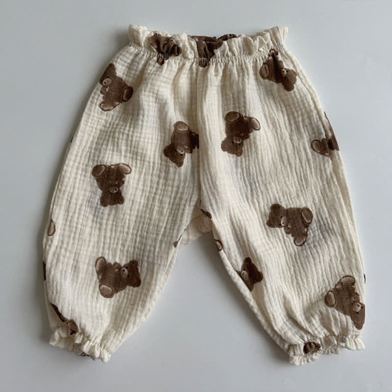 Baby Casual Printed Linen Pants-Cozy Stroller