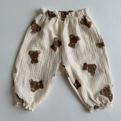 Baby Casual Printed Linen Pants-Cozy Stroller