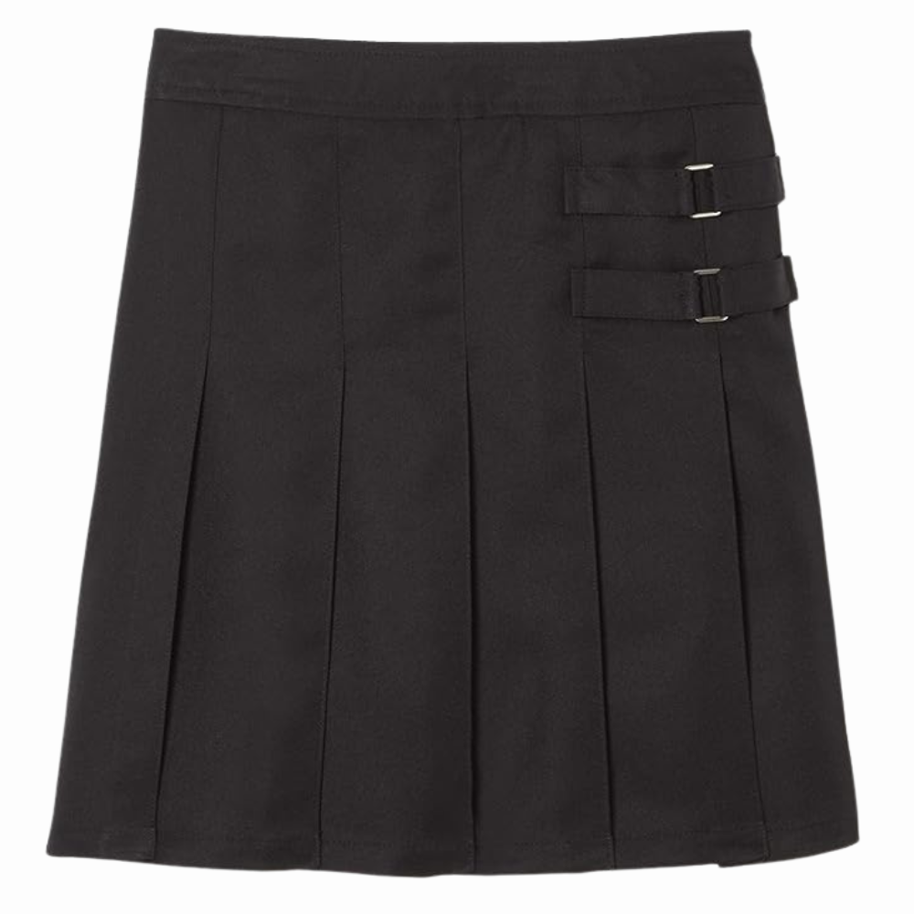Girls Adjustable Waist Pleated Scooter Skirt with Built-in Shorts